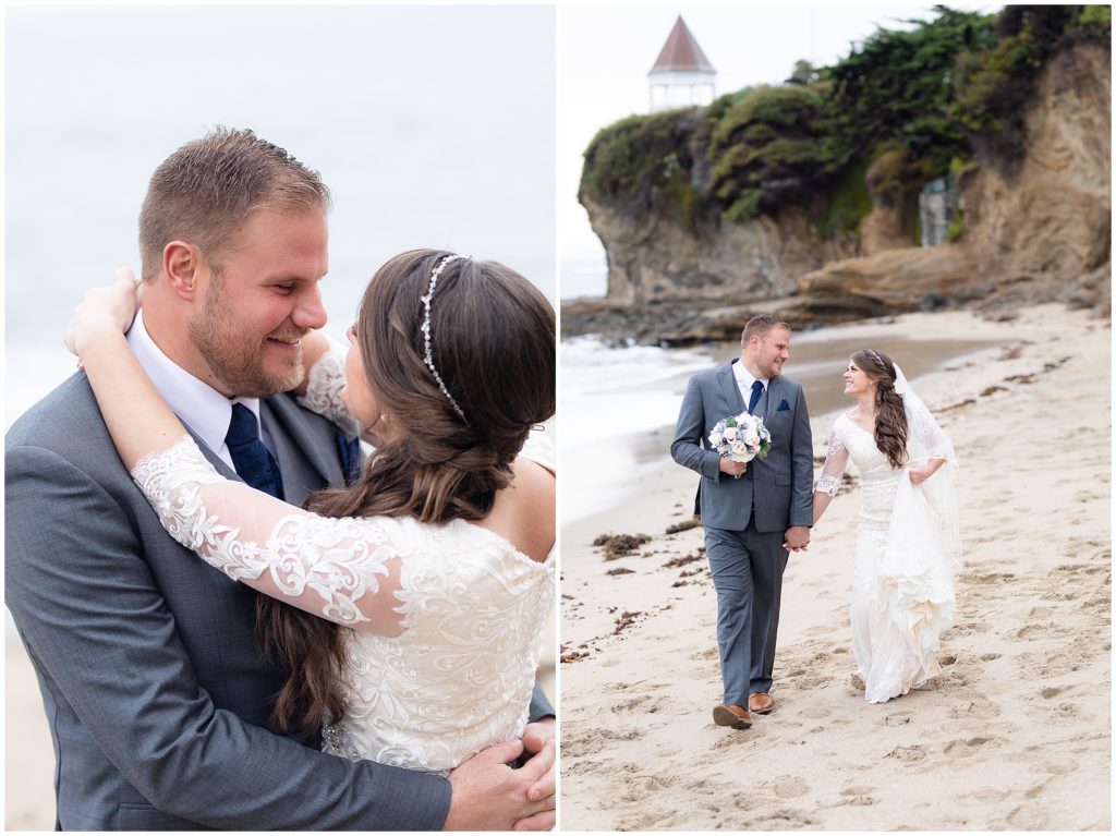 beach bridals natural light bride groom LDS