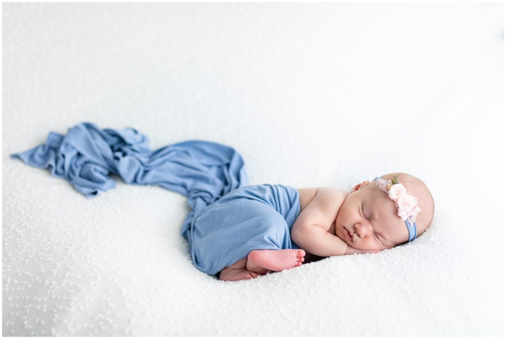 blue and pink newborn baby girl
