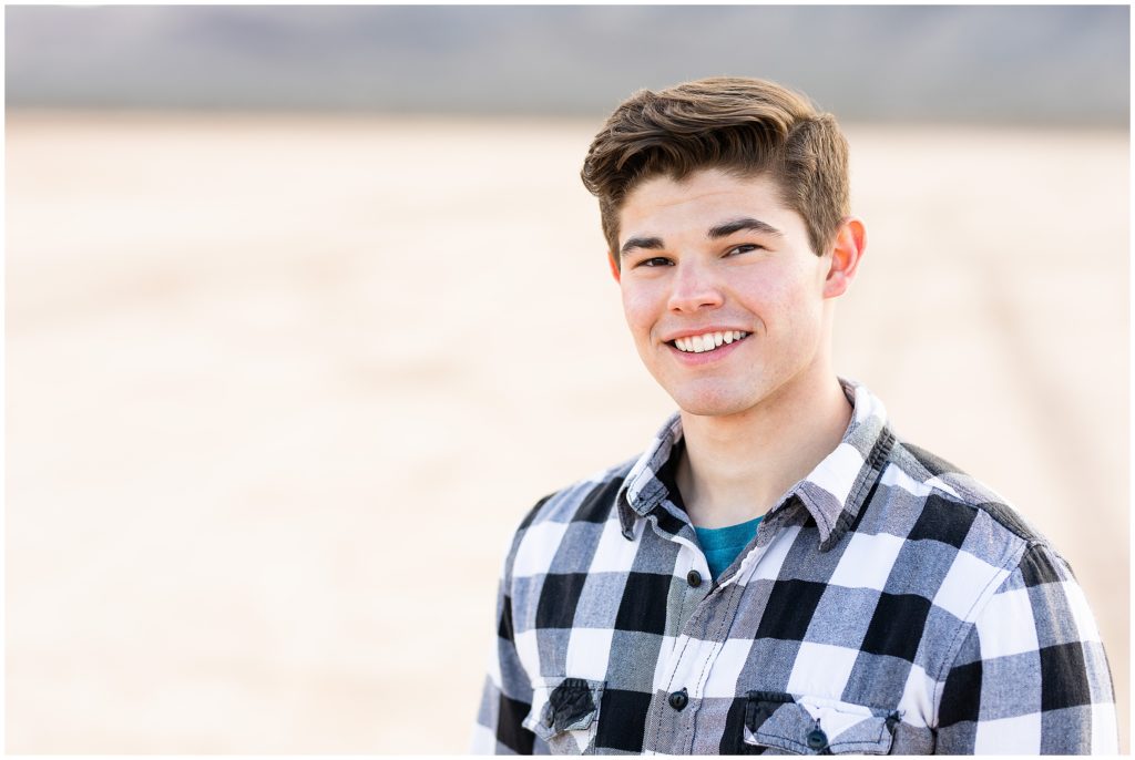 Awesome Senior Young Man Dry Lake Bed